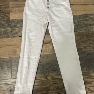 Women's White High-Waisted Jeans